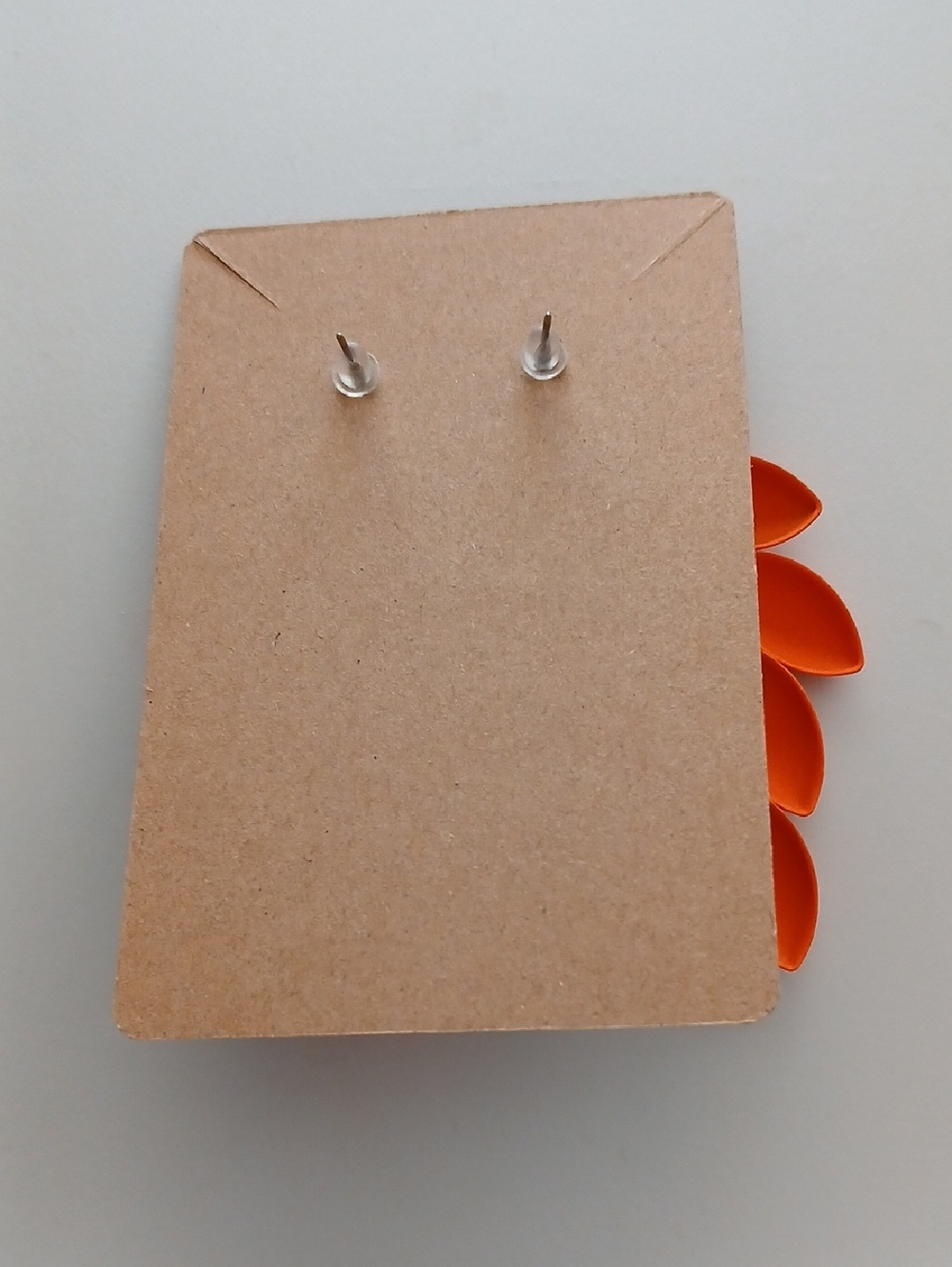 Fashion Jewelry Orange Leaf Cluster Drop Earrings - Picture 3 of 3